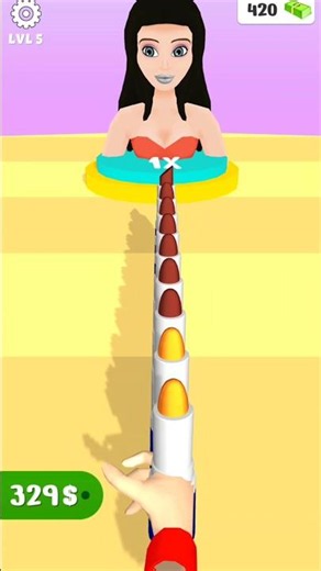 Lipstick 💋💄 Stack Gameplay 😀 Level-05 #shorts #games ‪@CrossbowPsk2.0‬