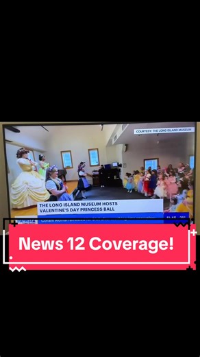 Wow! Our Valentine’s Day Ball at the @The Long Island Museum was featured on prime News12 LI broadcasts yesterday! #timelesstalesentertainment #partyprincess #longisland #longislandmuseum #princesstok
