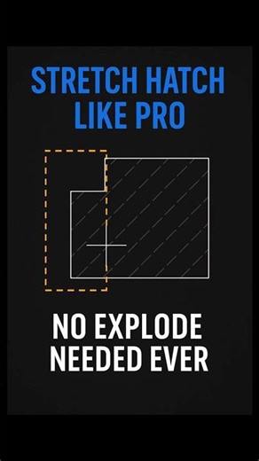 STRETCH Command Hack for Associative Hatches #AutoCAD #ProTip