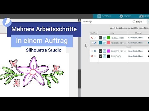 Silhouette Studio I Ausschneiden nach Linie- und Füllfarben