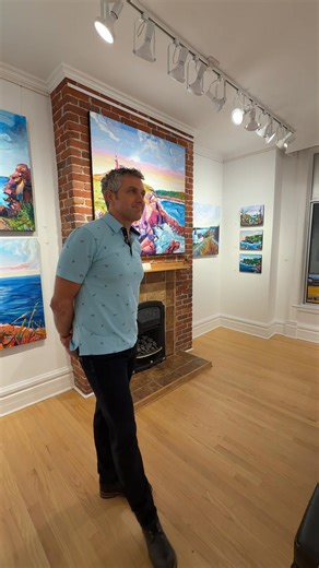 Peter Ollerhead describes his painting of Ferryland Lighthouse currently on display at the Two Easels; One Island exhibition at the Peter Lewis Gallery! Stay tuned for daily video posts of Peter Ollerhead and Peter Lewis describing their paintings currently on exhibition! | Peter Lewis Gallery
