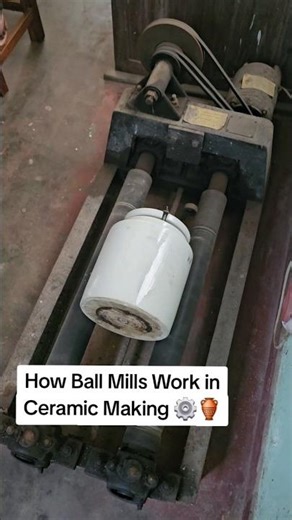 How Ball Mills Work in Ceramic Making ⚙️🏺 #engineering #ceramics