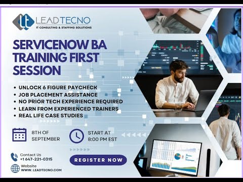 ServiceNow Business Analyst Training First Session | September 8, 2025