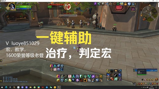 治疗敌我判定宏 官方 一键辅助 魔兽世界11.1正式服