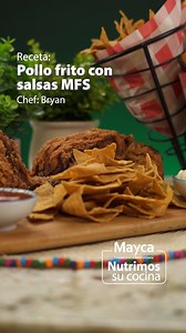 ¡Crocante y Saboroso! 🤗👌🍗 Pollo Frito con Salsa de Tomate y Mayonesa MFS Deléite a sus comensales con esta idea, presentado por nuestro Chef Bryan ⭐️ Ingredientes: Aderezo mayonesa bolsa MFS cod.130647 Salsa tipo ketchup bolsa MFS cod. 125689 Muslo de pollo entero congelado cod. 605926 Batter Custom Culinary cod. 174635 Empanizador de pollo Griffith cod. 940628 Mostaza easy squeeze Heinz cod. 127615 Ajo en polvo MFS cod. 176899 Leche entera 3,5% Foodie cod. 500644 Tortilla maíz amarillo para 