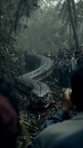 Tourists Record Colossal Anaconda Crawling Through Rainforest