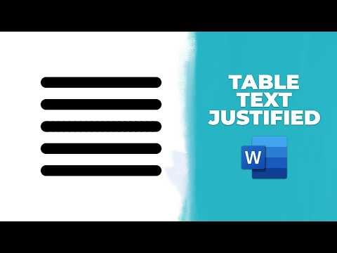 How to make table text justified in Microsoft Word