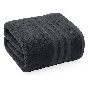 Dan River Bath Sheet 1 pack 40x80 in Soft Absorbent and Quick Dry jumbo Cotton Towel - Charcoal