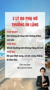 3 Lý do phụ nữ thường im lặng #phattrienbanthan #hanhphuc #songtichcuc #baihoccuocsong #songtichcucmoingay | Ann Phan