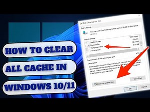 How to clear cache in windows 11