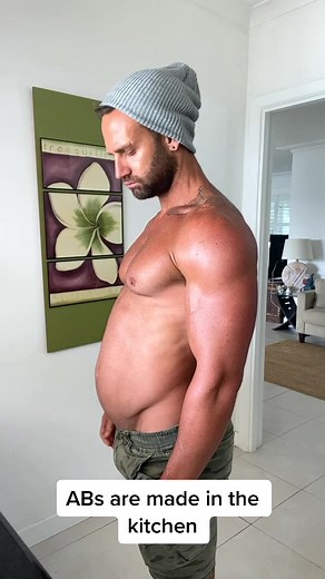 ABS are made in the kitchen ✅ #abs #abworkout #obliques #core