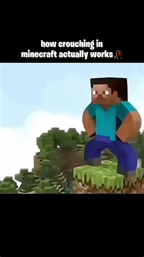 This is what crouching really does in minecraft 😭