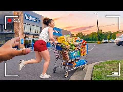 The WORST Shoplifter Tries To Flee From Walmart With A FULL Cart