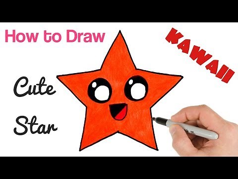 How to Draw a Star Cute and Cartoon | Super easy art tutorial for beginners