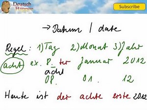 das Datum - Telling the date in German with Deutsch Happen