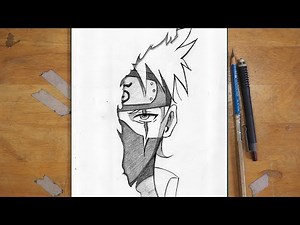 How to Draw Kakashi (Half Face) | Step-by-Step Tutorial