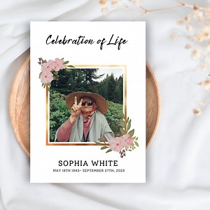 Celebration of Life Program Template | Funeral Program Template | Obituary Template | Celebrating the Life - Etsy Australia