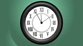 Wall Clock animation with ticking minute hand, shows the last 20...