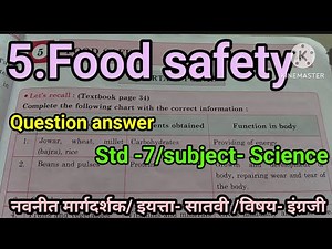 5. Food Safety question ans std-7/Sub-Science