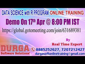 DATA SCIENCE WITH R PROGRAM Online Training in DURGASOFT