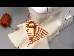 SUPER EASY Trick with Wool Yarn - Embroidery Tricks with Sewing Machine
