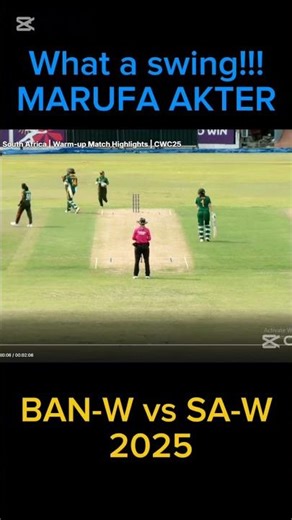 Whats an outstanding swing bowler Marufa Akter | BAN-W vs SA-W | #shorts #reels #shortsvideo