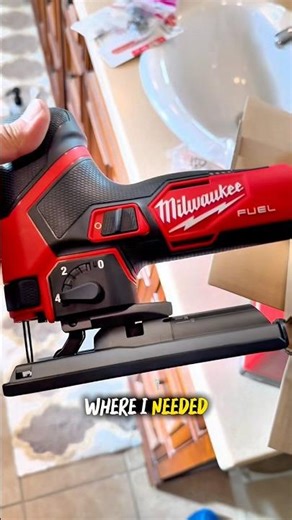 Milwaukee jigsaw cuts tile #plumbing #foreverflowsolutions