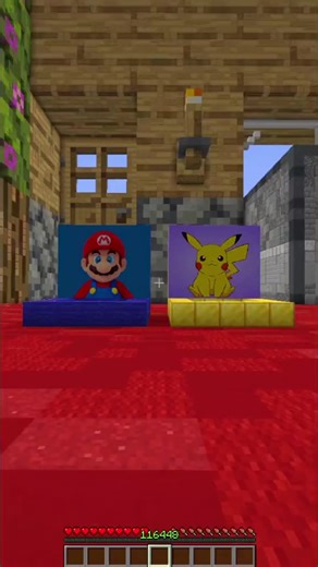 Mario VS Pikachu 😱.. kalian pilih mana.. 🤔🤔 #minecraft #minecraftmemes #fypシ゚ #fyp #pikachu