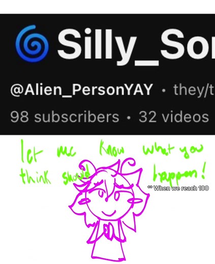 I’m sorry this was so lazy!! #art #alien #oc #fyp #music #sillysomebody