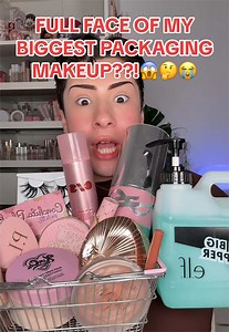 Replying to @hal67 FULL FACE OF MY BIGGEST MAKEUP??!😱🤔😭 #makeup #beauty #viralmakeup #bigmakeup #makeupchallenge