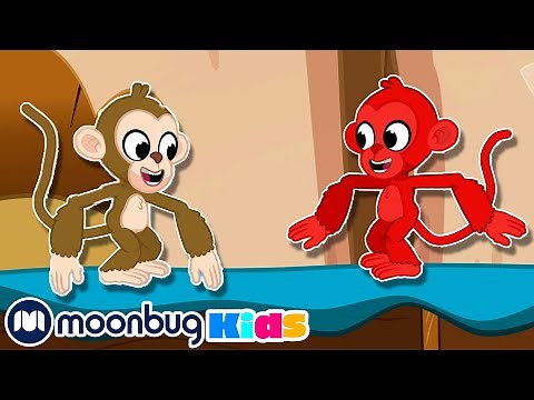 5 Little Monkeys | Cartoons & Kids Songs | Moonbug Kids - Nursery Rhymes for Babies
