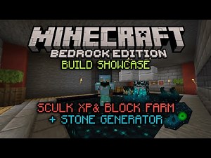 Minecraft Showcase: Sculk XP/Block farm + Stone generator.
