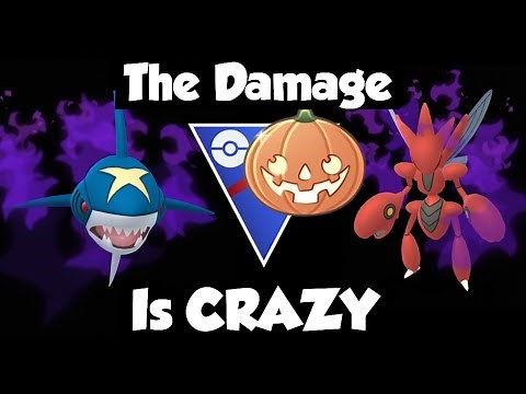 DEADLY DUO THE DAMAGE OUTPUT IS CRAZY! Halloween Cup FT Shadow Sharpedo & Scizor Pokemon Go PvP