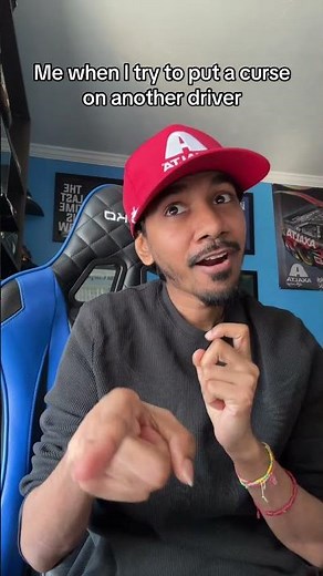 Me when I try to put a curse another driver #NASCAR