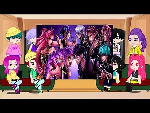 KPop Demon Hunters React To VILLAIN HUNTRIX VS SAJA BOYS SONG- Takedown| KPop Demon Hunter Animation