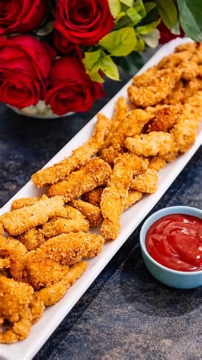 45 SECOND 🤤CRISPY CHICKEN STRIPS 🍗