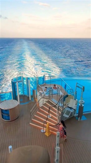Wake view from the rear elevator on Sun Princess #cruiseship #princesscruiseship