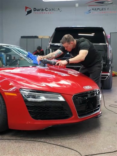 Its not forced rotation, its just better quality! The FASTEST and EASIEST way to correct paint and polish paint is our Dura-Coating 8mm Polisher and our full lines of pads and polishes! 🔥 2-3 times FASTER! 💨 Never use rupes, torque or rotary again! The products used here for correction polish: 🔺Dura-Coating 8mm polisher 🔺Microfiber Cutting Pad 🔺Step 1 compound 🔺orange Foam Pad 🔺Ceramic Final Polish & 3rd step: orange foam with Ultra Fine Polish Full assistance with product selection and h