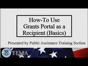 Grants Portal - Recipient Basics