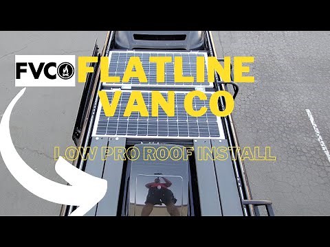 Mercedes Sprinter Roof Rack with Ladder 2007 2022+ ▶️ Flatline Van Co Low Pro Roof Install