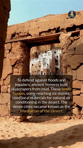 Ancient Yemenis built desert skyscrapers from mud to survive and fend off invaders. #history #architecture #ancienthistory | Antiqua