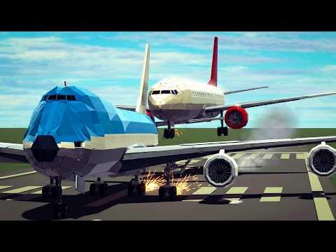 Airplane Crashes, Emergency Landings & Runway Collisions - Besiege