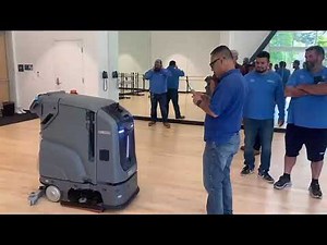 Efficient Cleaning with Sparkoz Autonomous Industrial Robot at Community College