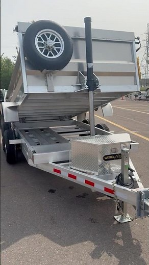 Enbeck 6 X 12 dump trailer. #enbeck #dumptrailer #aluminumdumptrailer #aluminumtrailer