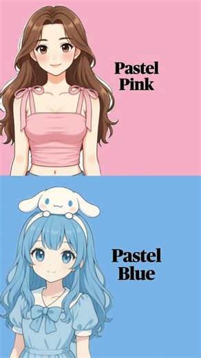 💕 Pastel Pink – Soft • Sweet • Romantic • Dreamy💙 Pastel blue #PastelVibes #PinkVsBlue #shortsfeed