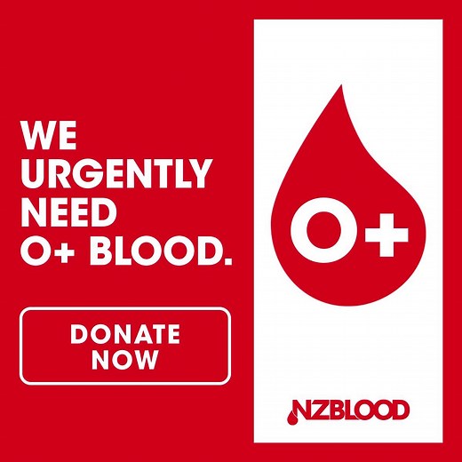 We’re on our last drops of lifesaving O blood and we urgently need your help. If you’re an O donor please donate blood now to help us save Kiwi lives. | New Zealand Blood Service