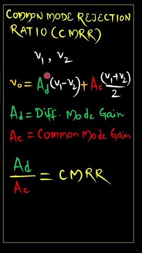 Common Mode Rejection Ratio #CommonModeRejectionRatio #CMRR #ElectricalEngineering #ElectronicsBasic