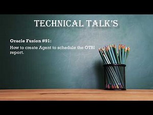 Oracle Fusion #91 How to create Agent to schedule the OTBI report
