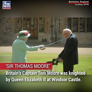 Britain’s Captain Tom Moore was knighted by Queen Elizabeth II at Windsor Castle after helping raise more than $41 million for those working on the frontlines of the coronavirus fight. | Fox News