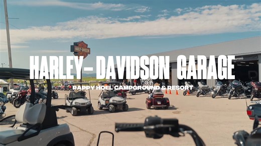 One of our favorite stops every single rally...the Harley-Davidson Garage at Pappy Hoel Campground. FREE and open to the public all rally long. EagleRider rentals & tours, complimentary tattoos, barber shop, H.O.G. check-in, pinstriping and more… you don’t have to be staying with us to come hang out. But if you are planning to — spots are going FAST. Reserve now at www.pappyhoelcampground.com or call (605) 499-8170 #pappyhoelcampground #harleydavidson #sturgismotorcyclerally | Pappy Hoel Campgro